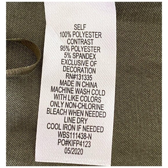 Socialite NEW Lace Trim Satin Bodysuit in Olive Green Women's Size S NWT - Picture 8 of 8